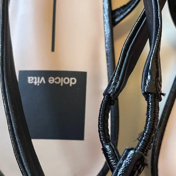 Dolce Vita Black Heeled Sandals - Picture 2 of 5